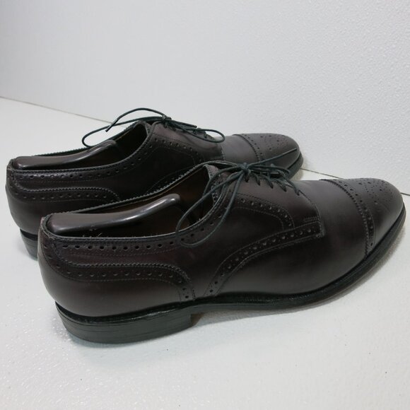 Allen Edmonds Sanford Cap Toe Oil Tanned Leather Dress Oxfords Shoes Mens 10.5 C - Picture 4 of 7